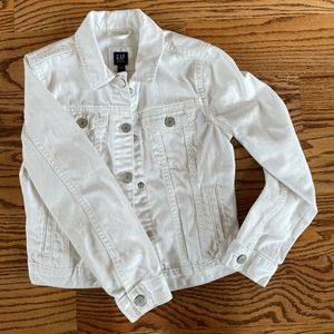 Girls white Large Gap jean jacket